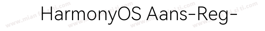 字体HarmonyOS Aans-Reg字体转换